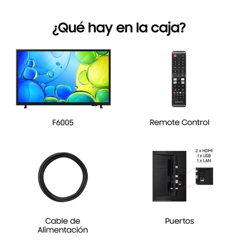 Samsung TU32F6005FK 32 Full HD LED Smart TV Preto, conteúdo da caixa