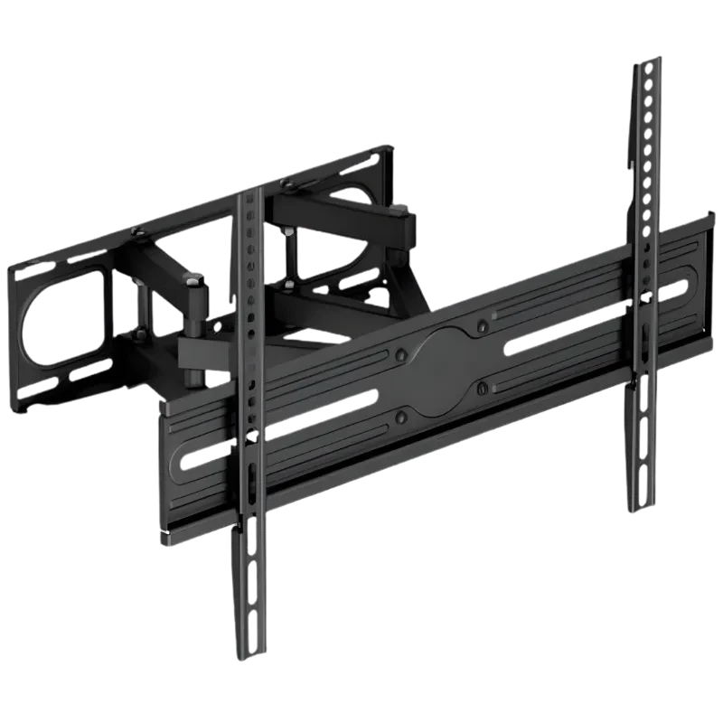 Aisens WT80TSLE-327 soporte de pared negro para TV 37-80, brazo articulado, inclinable y giratorio, estructura metálica robusta, soporta hasta 40 kg