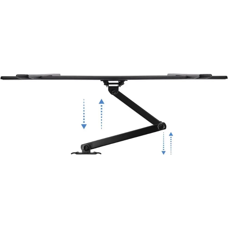 TooQ LP6070TN-B suporte de parede articulado para TVs 37–70, braço duplo com ajuste de altura e inclinação, estrutura preta robusta até 50 kg