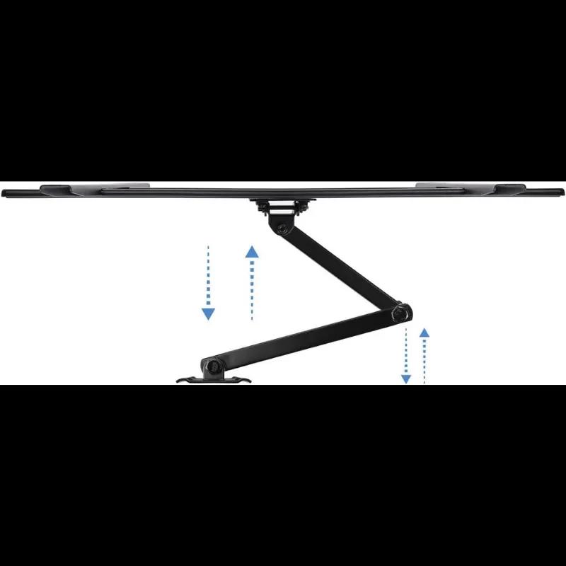 TooQ LP6070TN-B suporte de parede articulado para TVs 37–70, braço duplo com ajuste de altura e inclinação, estrutura preta robusta até 50 kg