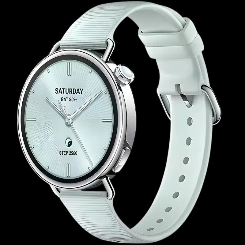 Xiaomi Watch S4 41 mm  com Bracelete de Borracha Fluorada Verde Menta