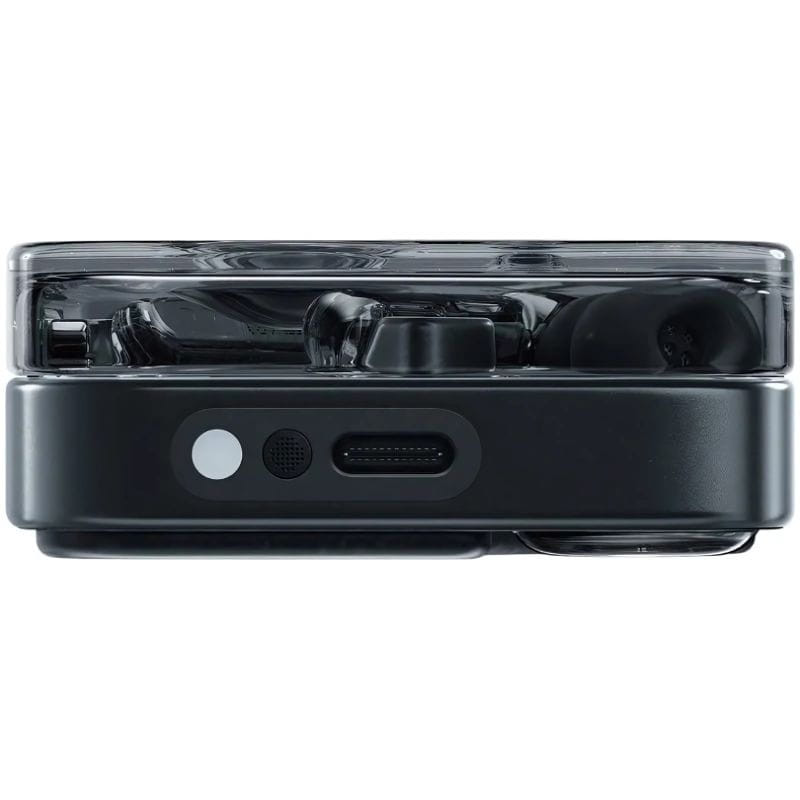 Nothing Ear (3) Preto, imagem lateral do estojo de carregamento