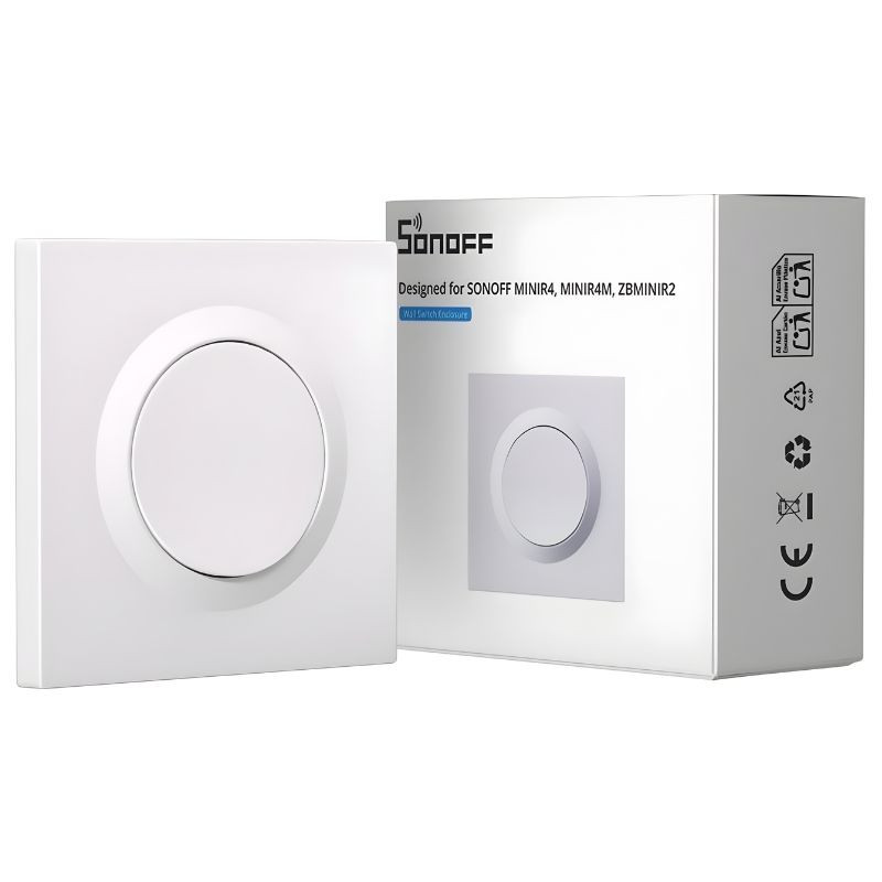SONOFF E1GS Blanco - Carcasa de interruptor de pared inteligente, con su embalaje original