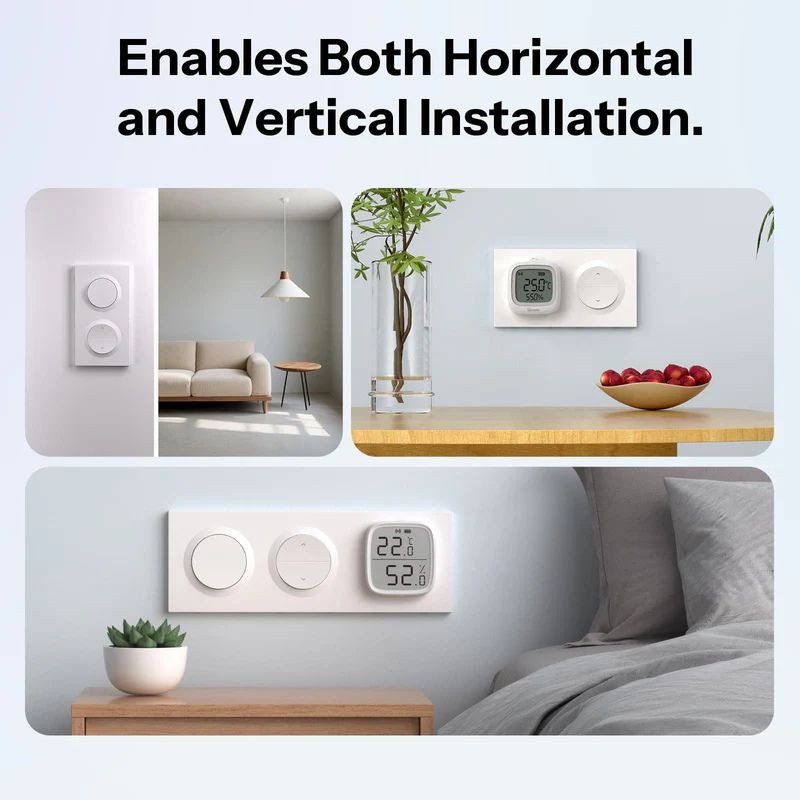 SONOFF EF2G Blanco - Marco doble para interruptores inteligentes de pared, imagen real de sus diferentes usos