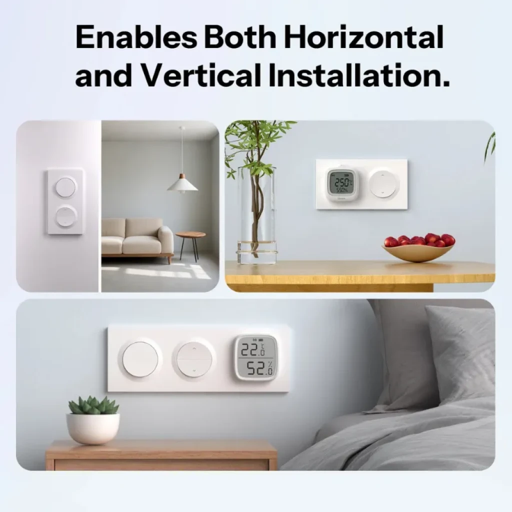 SONOFF EF3G Blanco, marco triple para interruptores; diseño minimalista, compatible con instalación horizontal y vertical, acabado blanco mate