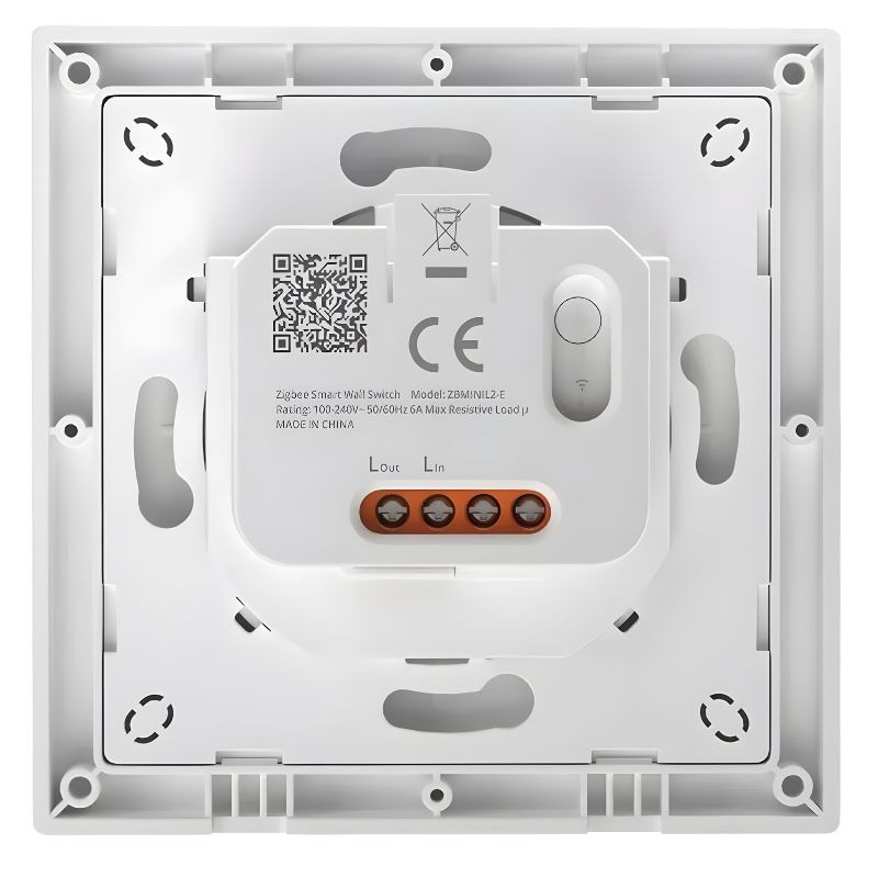 SONOFF ZBMINIL2-E ZigBee Blanco - Interruptor inteligente de pared, vista trasera