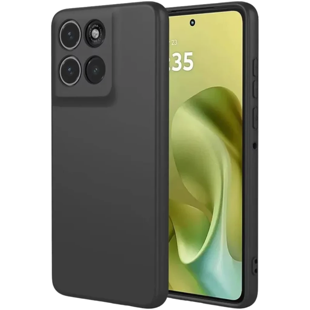 Capa Square Liquid Premium preta para Motorola Moto G86 