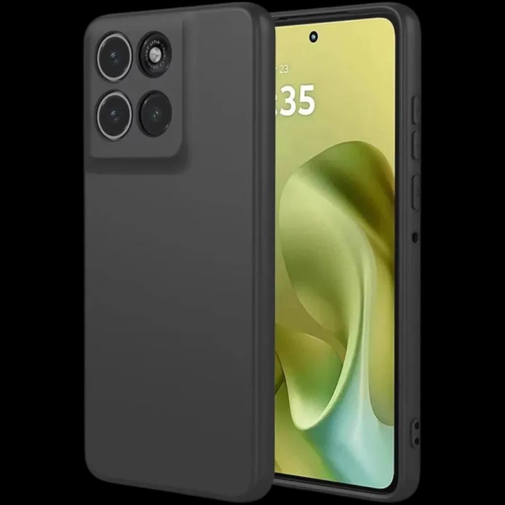 Capa Square Liquid Premium preta para Motorola Moto G86 