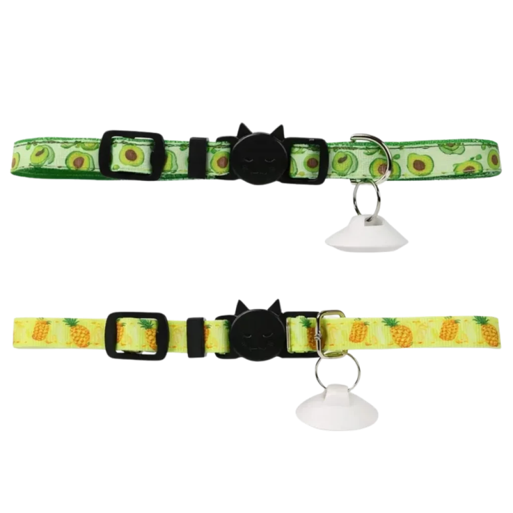 2 Collares Amarillo/Verde de Reconocimiento para comederos y bebederos CATLINK 