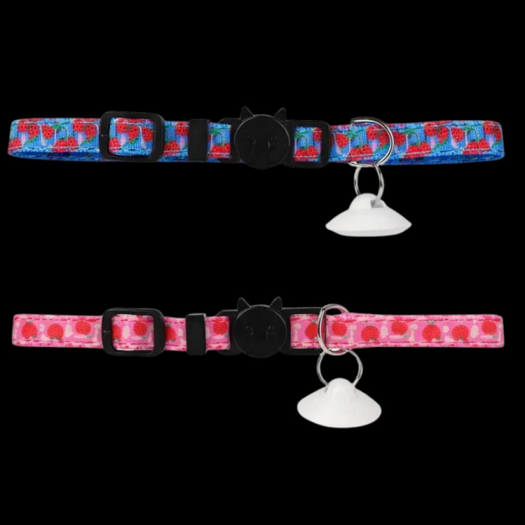 2 Collares Rojo/Azul de Reconocimiento para comederos y bebederos CATLINK 