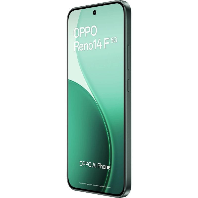 Oppo Reno14F 5G 8GB/256GB Verde, imagen lateral derecha