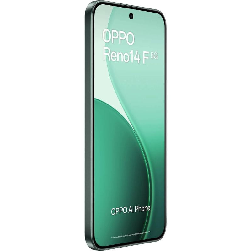 Oppo Reno14F 5G 8GB/256GB Verde, imagen lateral izquierda