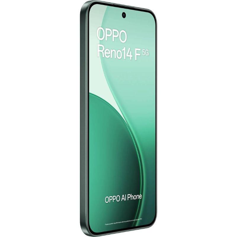 Oppo Reno14F 5G 8GB/256GB Verde, imagen lateral izquierda