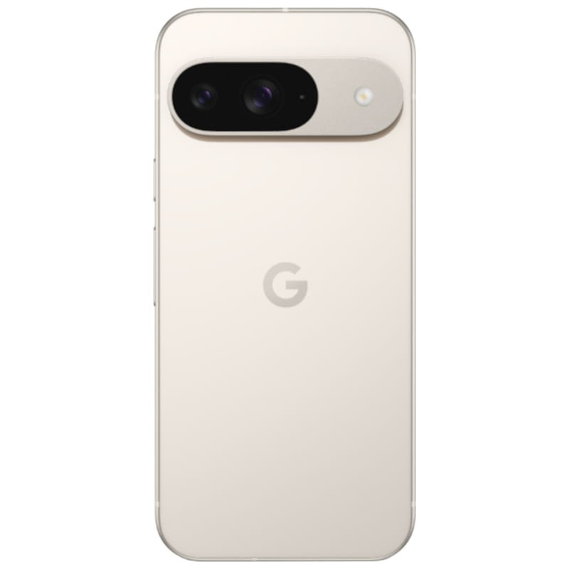 Google Pixel 9 5G 128GB Porcelana Renovado Estado Excelente con trasera color marfil, módulo de cámara horizontal dual y logotipo G centrado