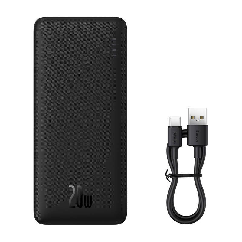 Câble de Baseus Airpow 10000mAh 20W Noir - Powerbank