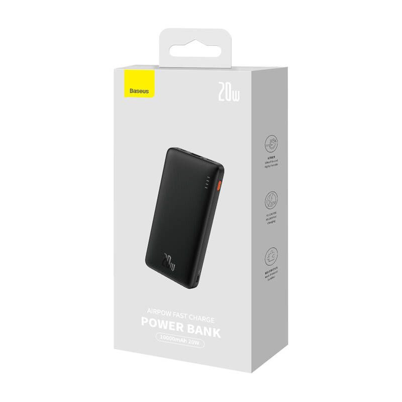 Boîte de Baseus Airpow 10000mAh 20W Noir - Powerbank