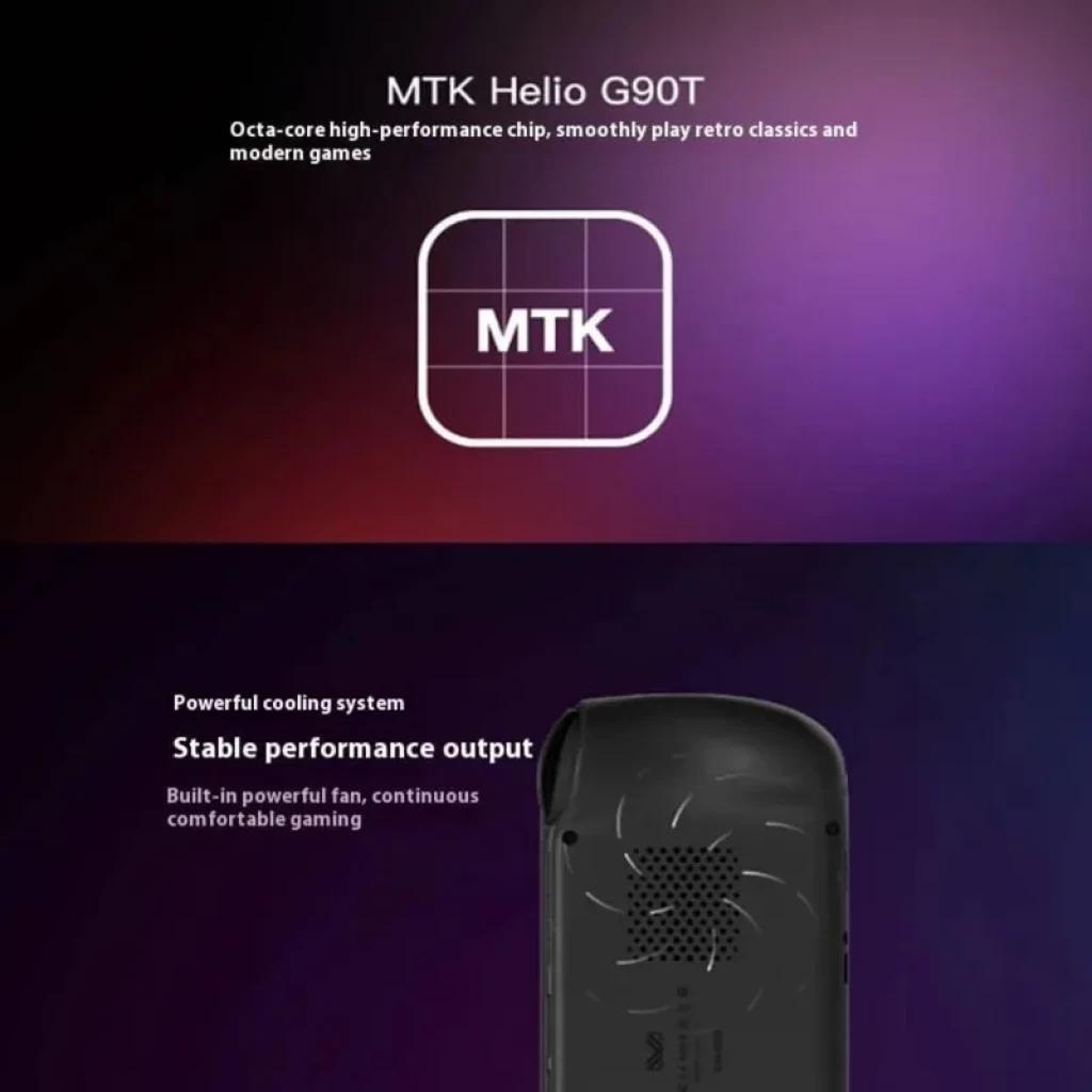 Ayaneo Pocket AIR Mini blanc rétro avec puce MediaTek, ventilation arrière intégrée et grille de refroidissement pour performances stables en jeu