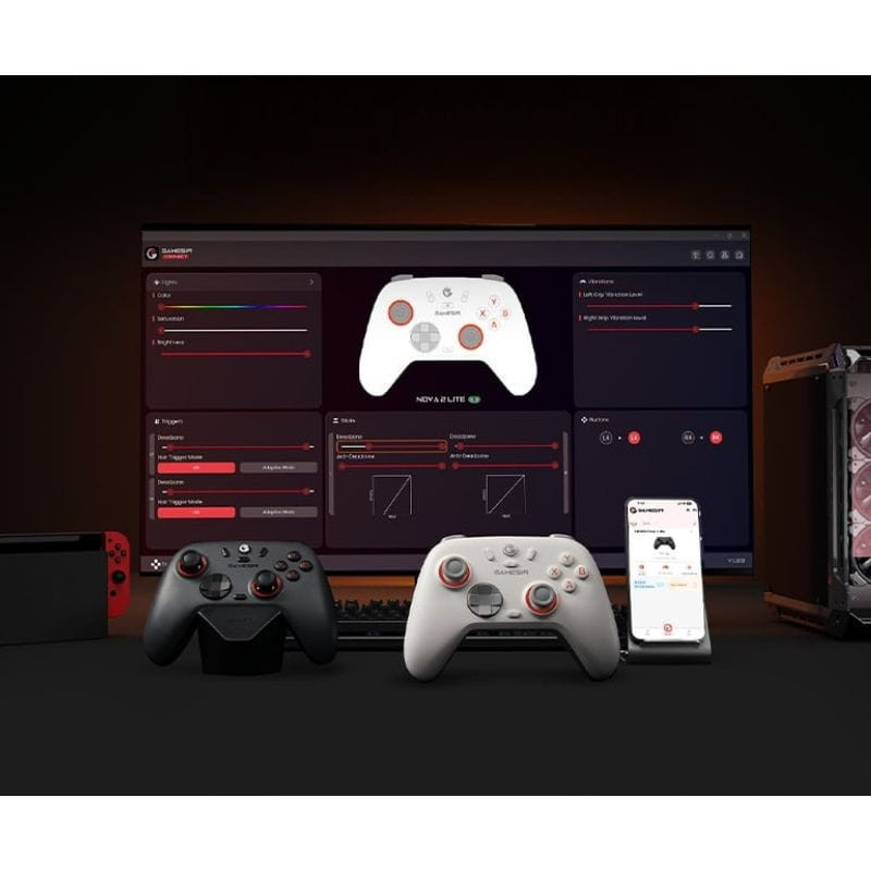 Comando sem fios GameSir Nova 2 Lite Cinza, compatibilidades