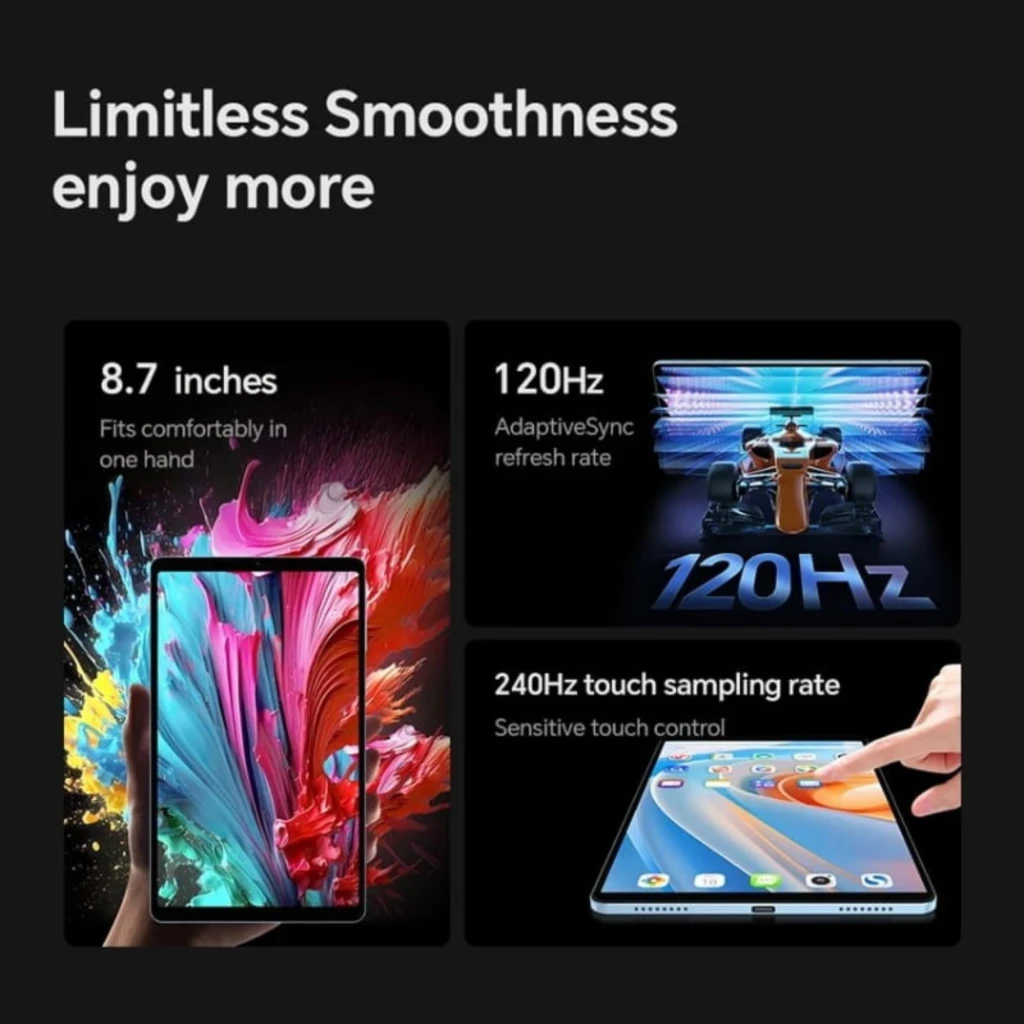 Teclast T50 Mini 8,7 8GB/128GB WiFi + 4G con pantalla de 8,7 pulgadas, 120Hz AdaptiveSync y muestreo táctil de 240Hz, diseño compacto para una mano