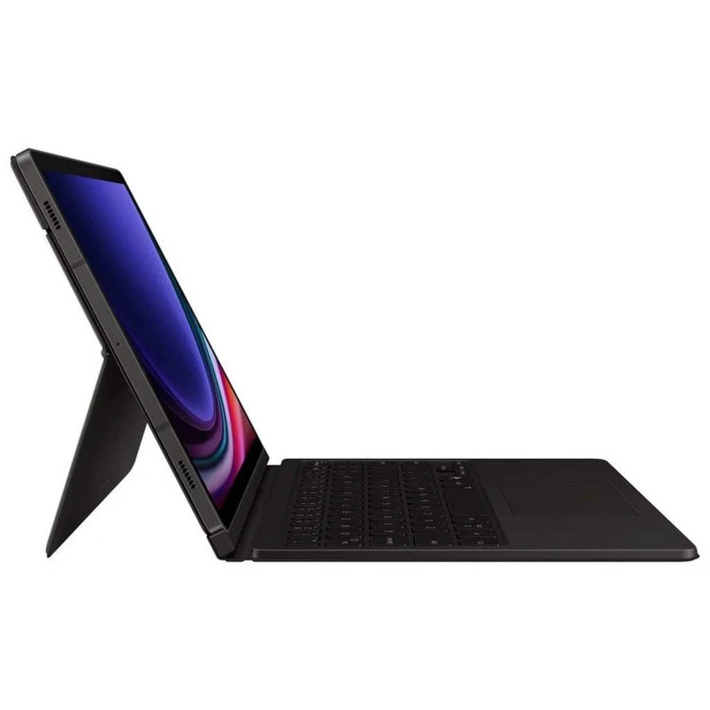 Funda con teclado y touchpad para Galaxy Tab S11 en color negro, diseño delgado con soporte tipo atril y teclas retroiluminadas, ajuste preciso y elegante
