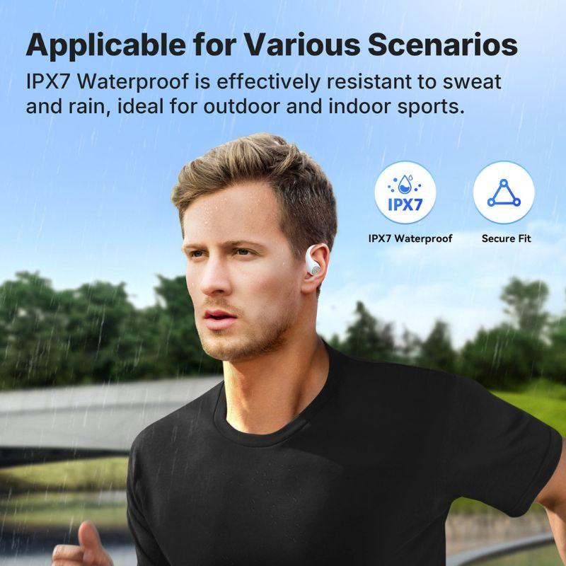 Earfun OpenJump TWS Blanc - Écouteurs Bluetooth, résistance à l'eau IPX7