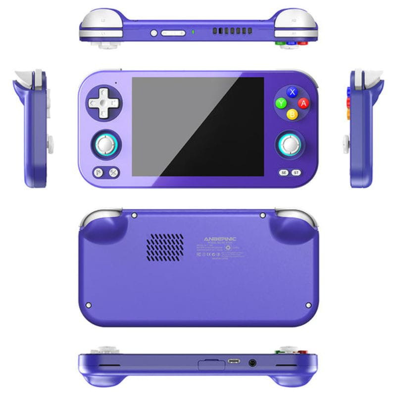 Consola Anbernic RG476H 8GB/128GB Púrpura , vista desde todos los lados