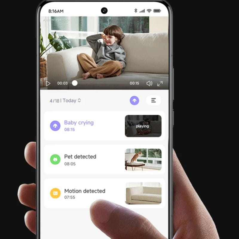Xiaomi Smart Camera C701, imagen de la app