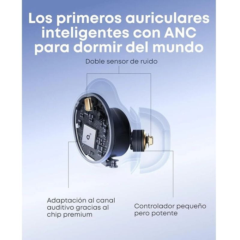 Soundcore Sleep A30 Écouteurs intelligents pour le sommeil Blanc