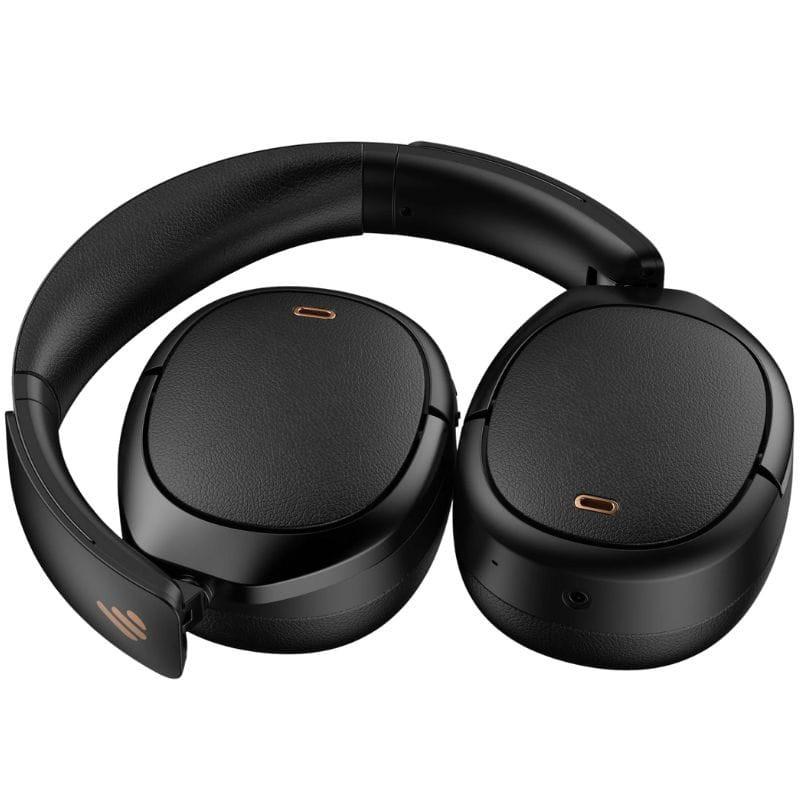 Edifier WH950NB 2025 auscultadores Bluetooth ANC pretos, design over-ear acolchoado, microfone integrado para chamadas e acabamento elegante