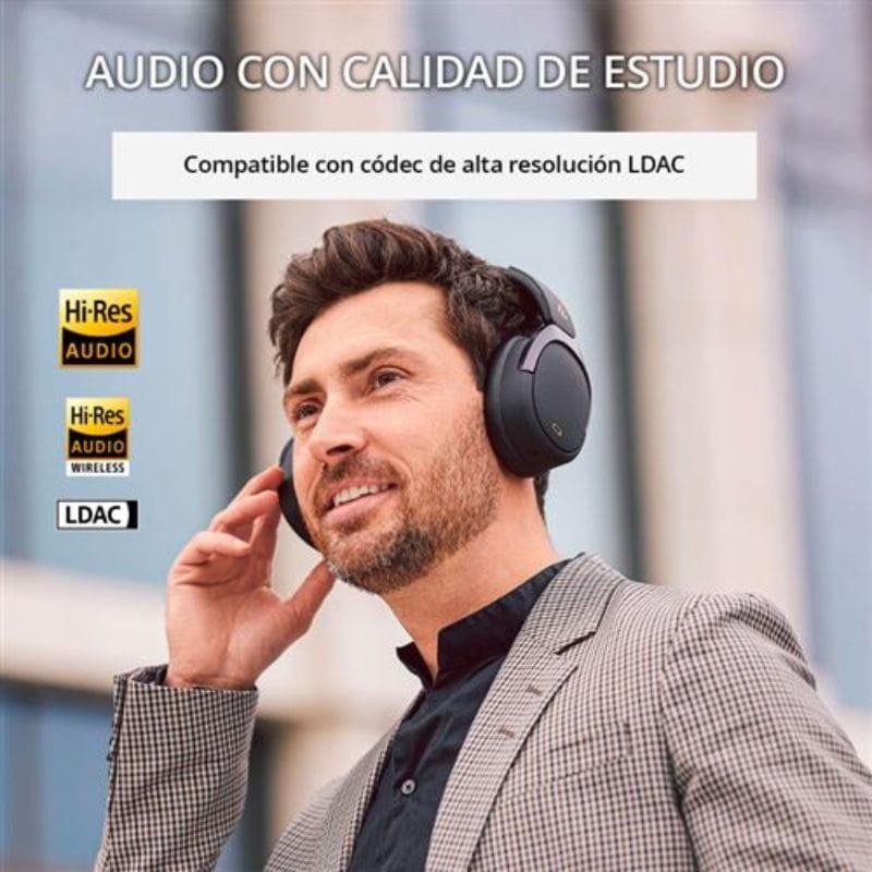 Edifier WH950NB 2025 Auscultadores ANC Bluetooth Preto com design over-ear dobrável, almofadas macias em couro sintético e detalhes metálicos elegantes