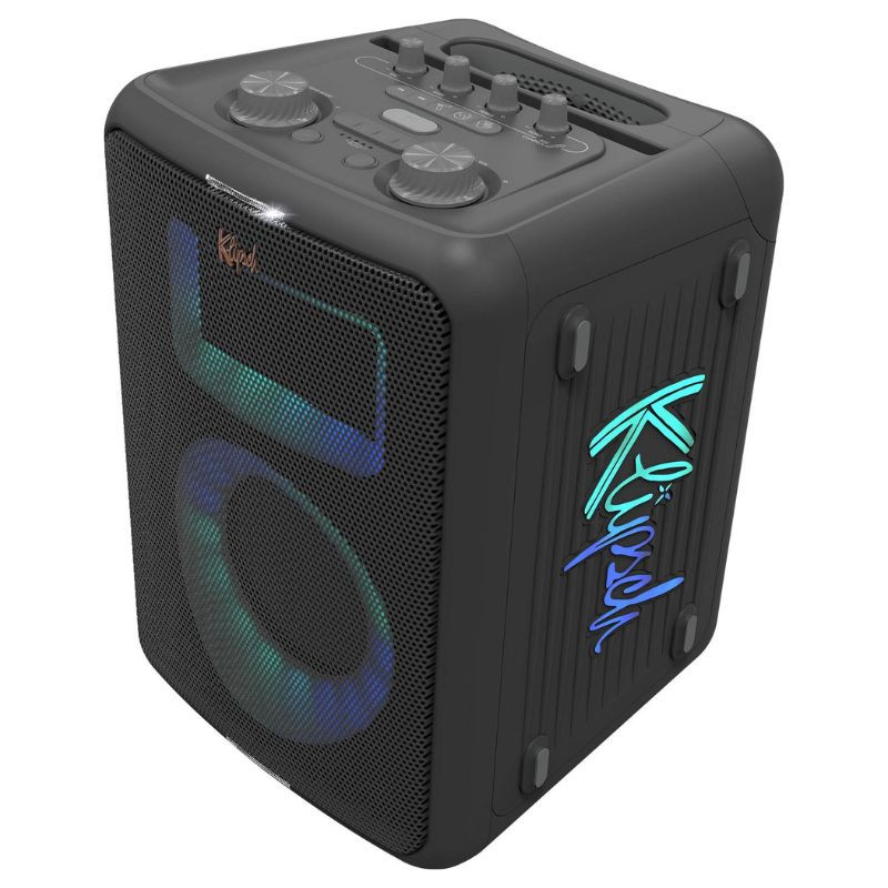 Klipsch Vegas - Coluna Bluetooth, vista lateral e parte dos controlos