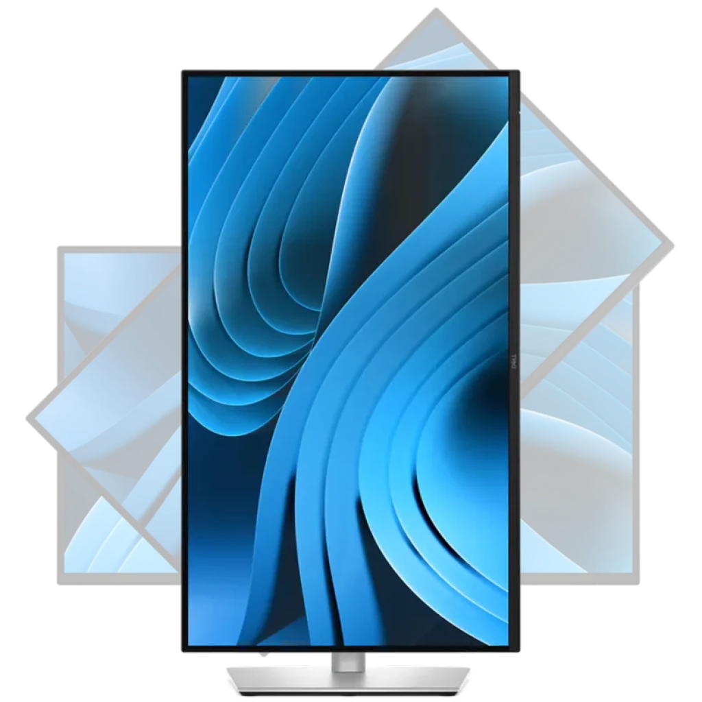Monitor DELL Pro 27 Plus P2725D QHD de 27 pulgadas en negro y plata, con biseles delgados, base ajustable y rotación vertical u horizontal