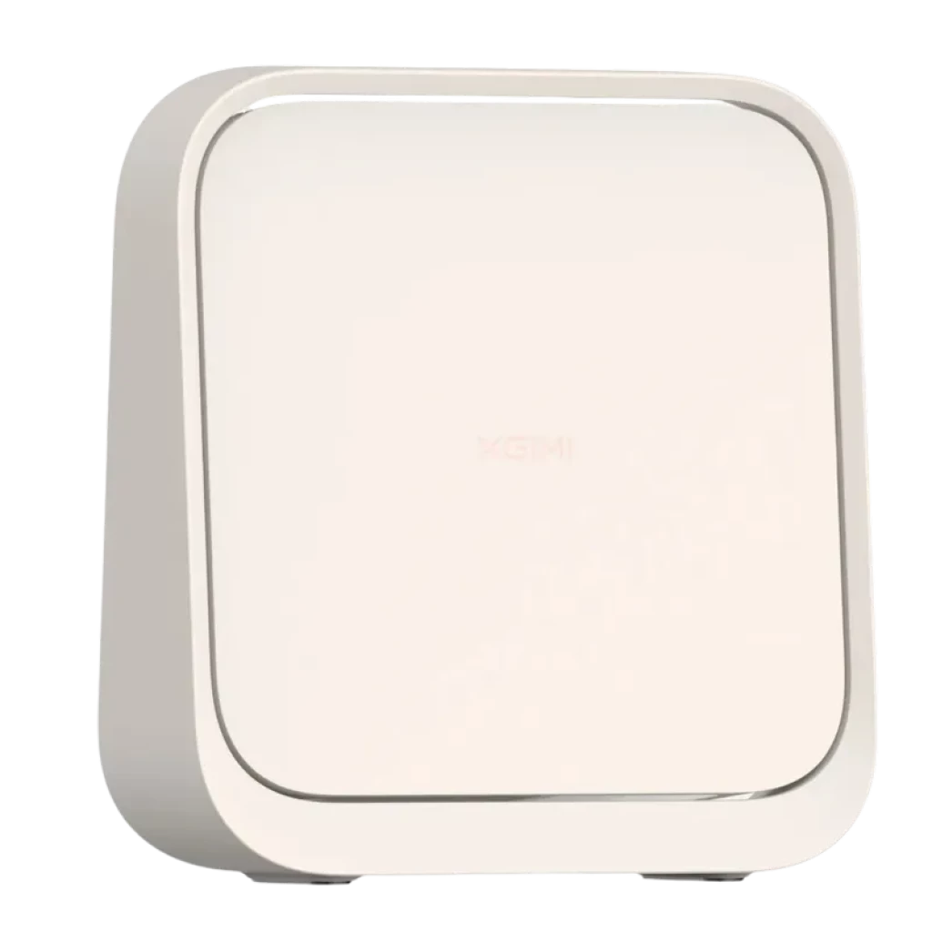 Xgimi Elfin Flip Mini WK03C Blanco, proyector portátil Full HD con diseño cuadrado minimalista, esquinas redondeadas y soporte integrado discreto