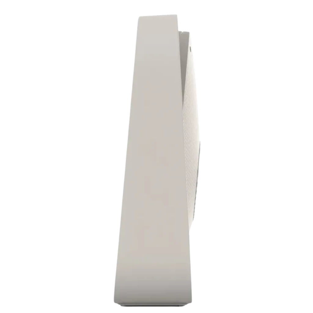 Proyector portátil Xgimi Elfin Flip Mini WK03C blanco, diseño delgado vertical, carcasa lisa y soporte integrado para colocación estable y elegante