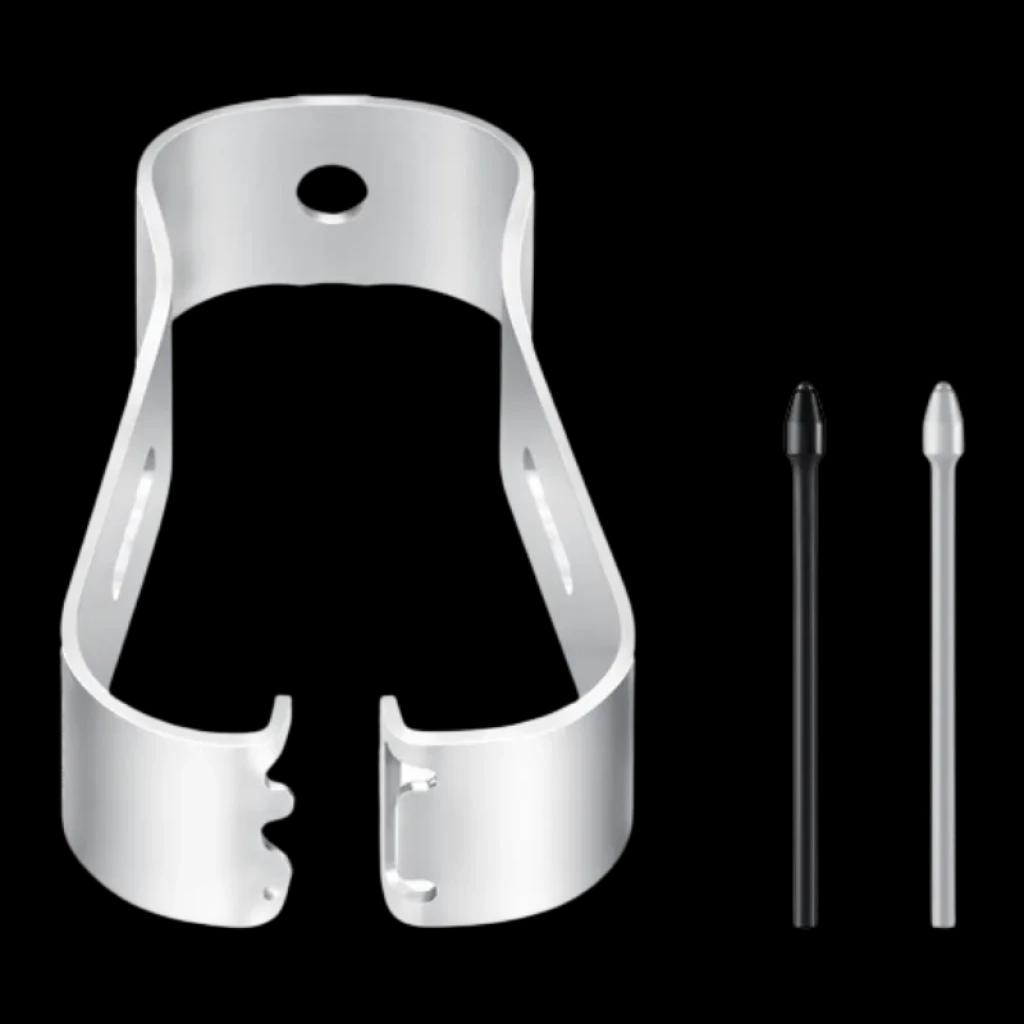 Samsung S Pen pour Galaxy S25 Ultra Gris avec deux pointes remplaçables noir et gris et outil métallique d’extraction ergonomique, finition matte élégante