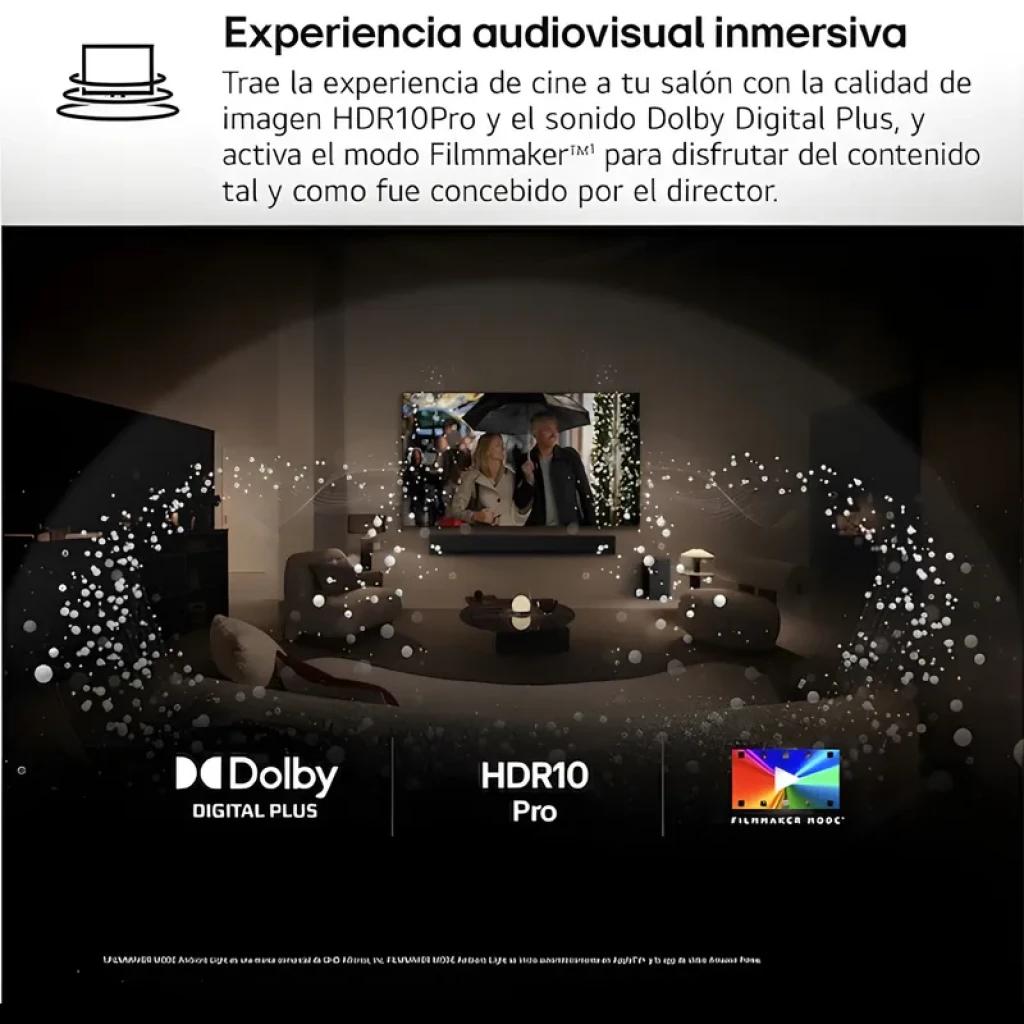 LG OLED77B56LA 77 pol OLED 4K UHD preto com moldura fina, cores intensas e pretos profundos, HDR10 Pro, Dolby Digital Plus e Modo Filmmaker para cinema em casa