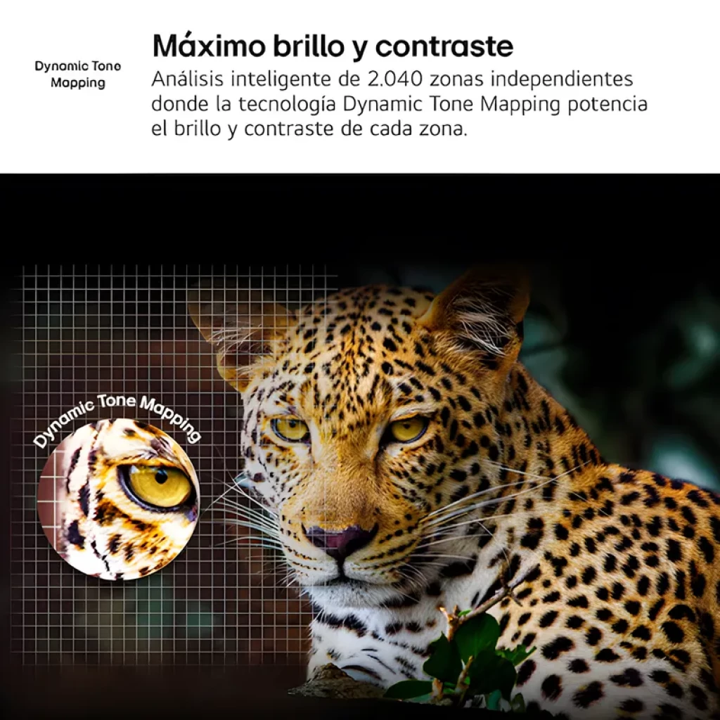 LG OLED77B56LA 77 polegadas 4K UHD OLED preto com brilho e contraste intensos, mapeamento de tons dinâmico e detalhes nítidos em cada zona