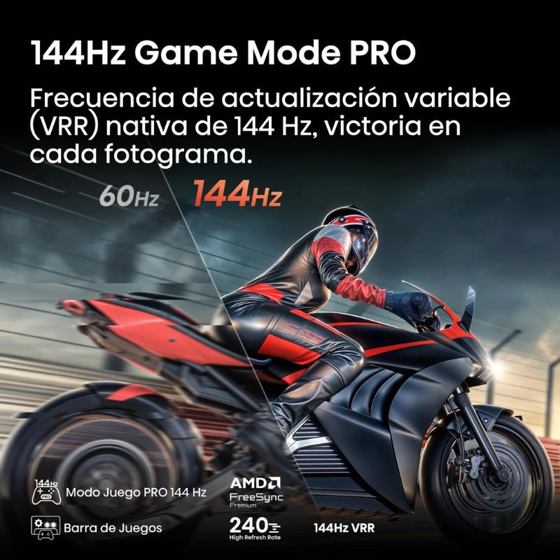 Hisense 55U7Q PRO 55 4K Ultra HD Smart TV negro,  modo Game PRO 144 Hz
