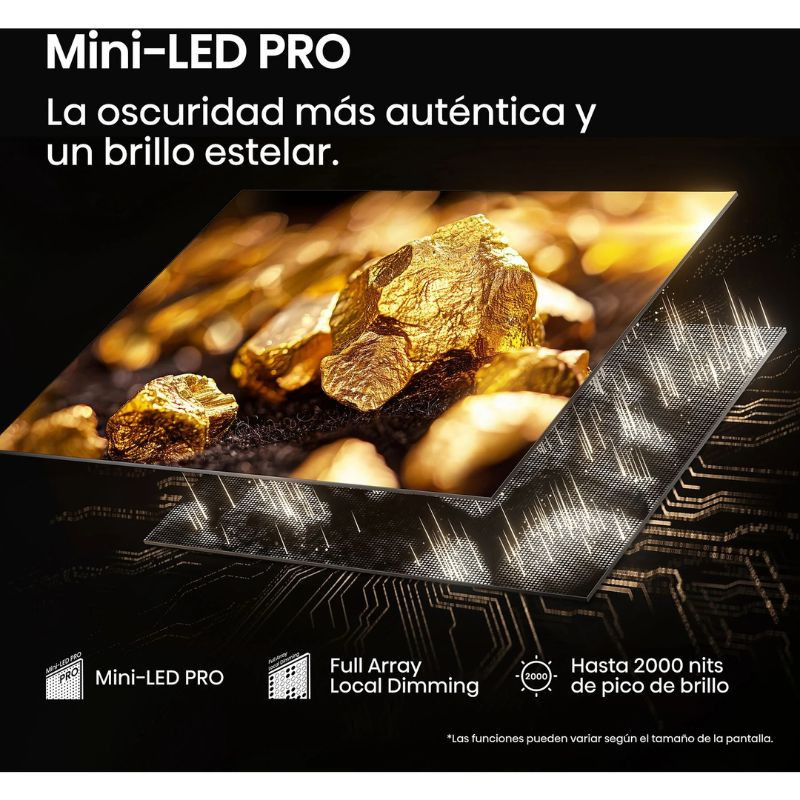 Hisense 65U7Q Pro 65" 4K Ultra HD ULED Smart TV Negro, oscuridad más auténtica con Mini-LED PRO