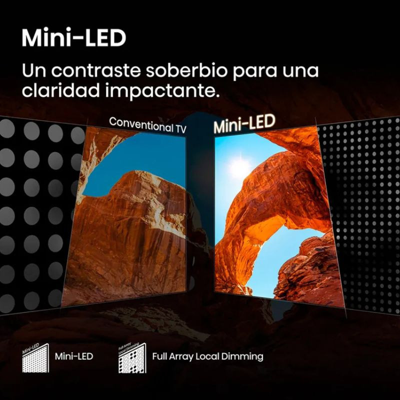 Hisense 85U7Q 85"4K Ultra HD Smart TV Wi-fi Negro, tecnología mini LED