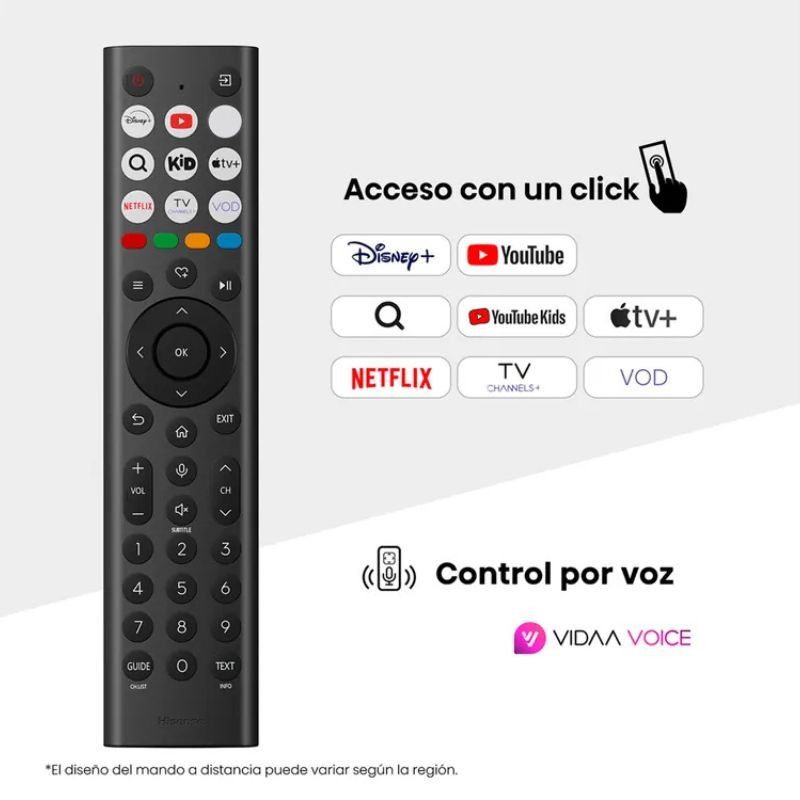 Hisense 85U7Q 85"4K Ultra HD Smart TV Wi-fi Negro, mando a distancia con apps compatibles