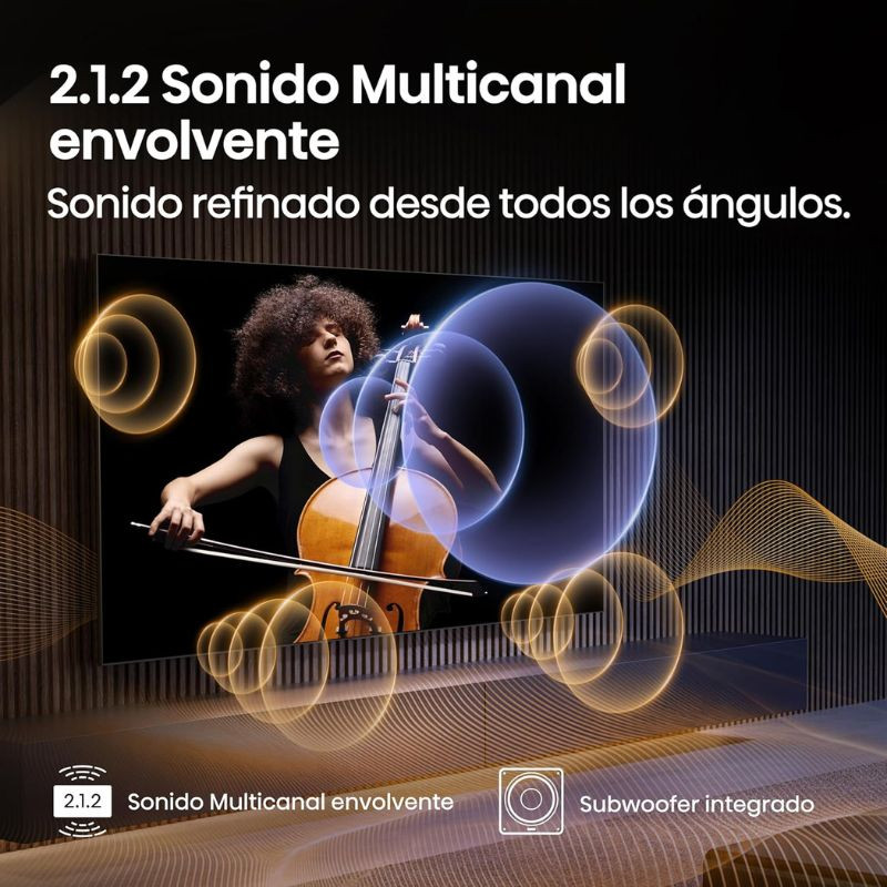 Hisense 75U7Q PRO 75" 4K Ultra HD Smart TV Negro, sonido 2.1.2 Multicanal envolvente