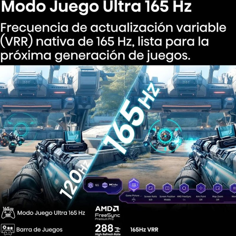 Hisense 55U8Q 55" 4K Ultra HD Smart TV Wifi Negro, modo Juego Ultra 165 Hz