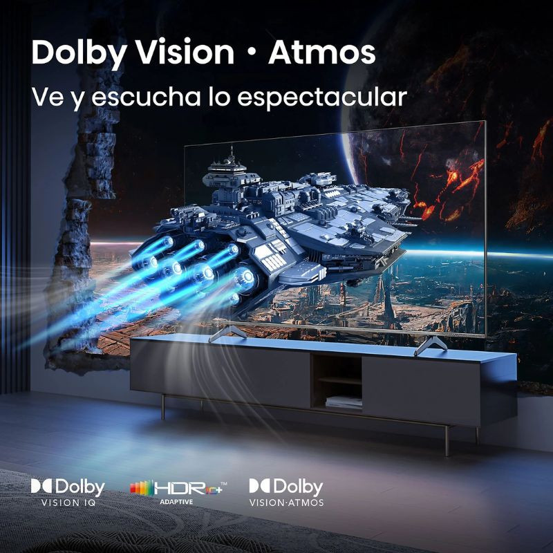 Hisense 75E7Q PRO 75" 4K QLED Smart TV Negro, con tecnología Dolby Vision Atmos