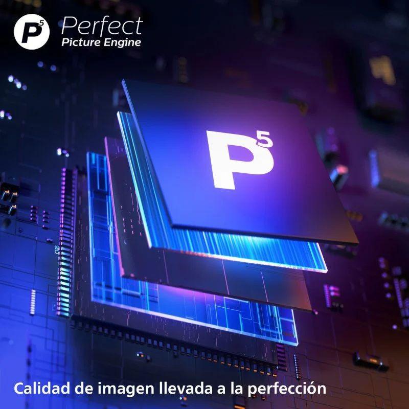 Philips 75MLED920 75 pouces 4K QD‑Mini LED avec Ambilight, processeur P5 Perfect Picture Engine, contrastes profonds, couleurs vives et fluidité optimale