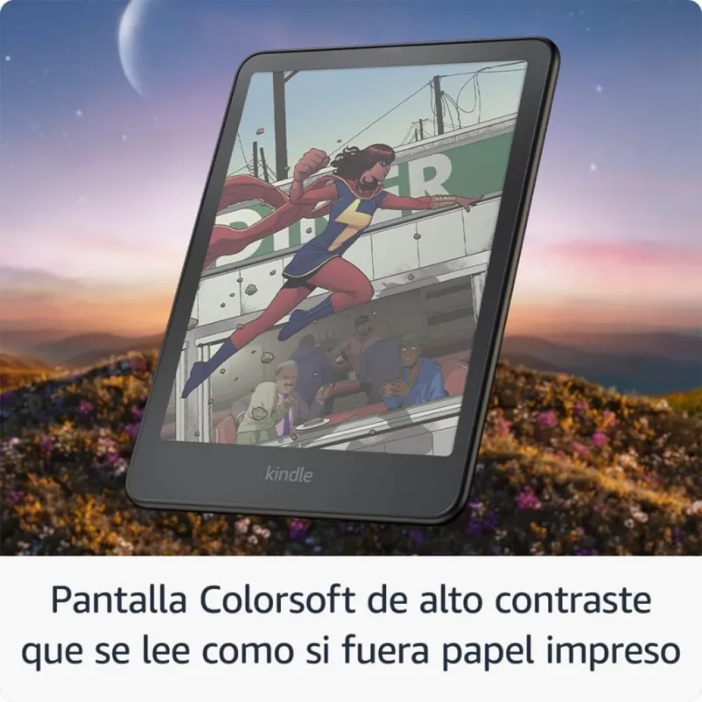 Amazon Kindle Colorsoft Signature Edition, pantalla de alto contraste que se lee como papel