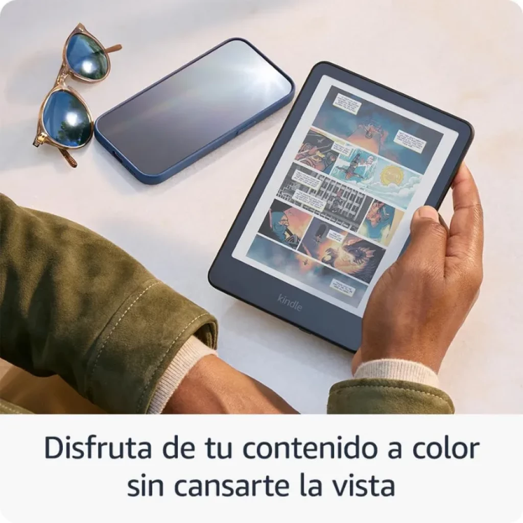 Amazon Kindle Colorsoft 7 pulgadas a color 16GB e-Reader con pantalla antirreflejo, interfaz táctil y biseles delgados, ideal para cómics y lectura cómoda