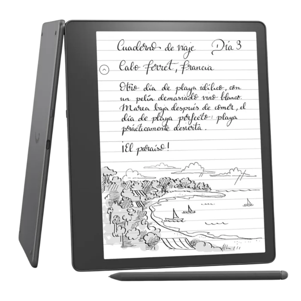 Kindle Scribe 10,2 pulgadas con lápiz premium, pantalla e-ink grande para leer y escribir, funda integrada tipo soporte, notas manuscritas y bocetos claros