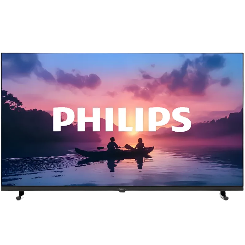 Televisor Philips 32PFS6000/12 de 32 pulgadas en negro, pantalla plana con biseles delgados, imagen nítida Full HD con HDR10 y sonido Dolby Audio