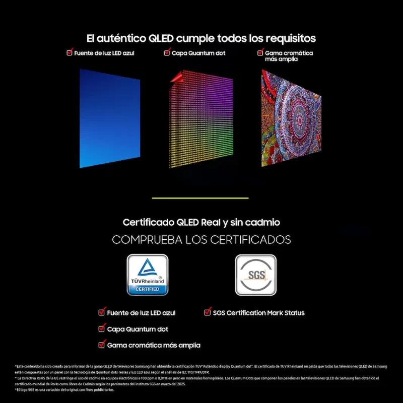 Samsung TQ85QN74FAT 85 4K Ultra HD Neo QLED IA com tela grande, cores vivas, camada Quantum Dot, ampla gama cromática e certificações TUV e SGS